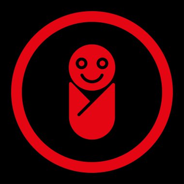 Bebek yuvarlak vektör simgesi