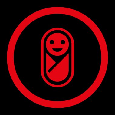 Bebek yuvarlak vektör simgesi