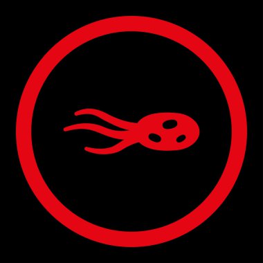 Mikroorganizma yuvarlak vektör simge rahatsız