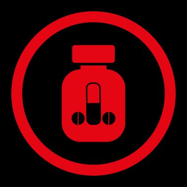 Erkek tıp yuvarlak vektör simgesi