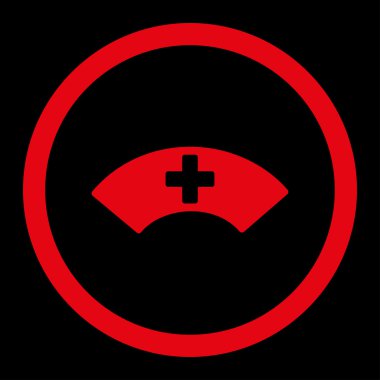 Tıbbi güneşlik yuvarlak vektör simgesi