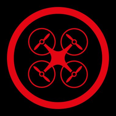 Nanocopter yuvarlak vektör simgesi