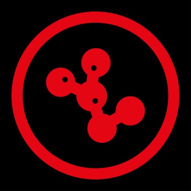 Mikrop kolonisi yuvarlak vektör simgesi