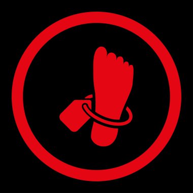 Morg etiketi vektör simge yuvarlak