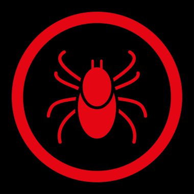 Mite yuvarlak vektör simgesi