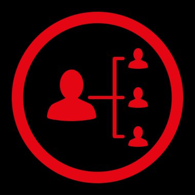 Hasta ilişkileri yuvarlak vektör simgesi