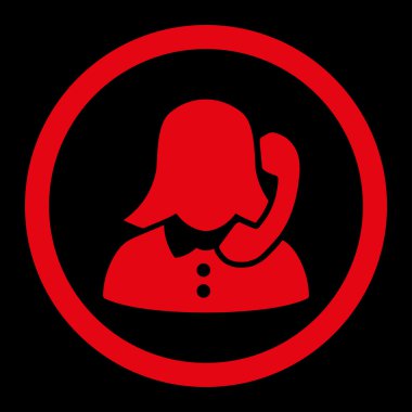 Resepsiyonist yuvarlak vektör simgesi