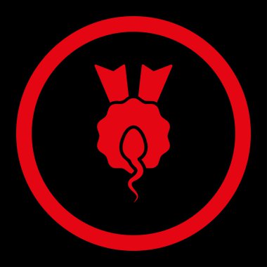 Sperm kazanan yuvarlak vektör simgesi