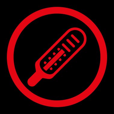 Termometre yuvarlak vektör simgesi