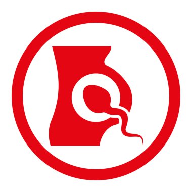 Suni tohumlama yuvarlak vektör simgesi