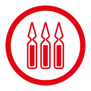 Ampul yuvarlak vektör simgesi