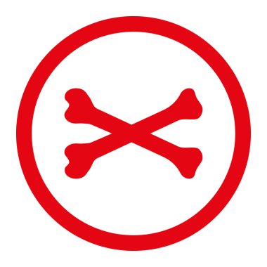 Kemikleri yuvarlak vektör simgesi