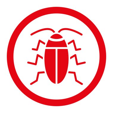 Hamam böceği yuvarlak vektör simgesi