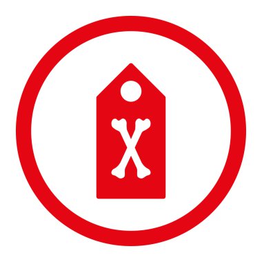 Ölü işaret yuvarlak vektör simgesi