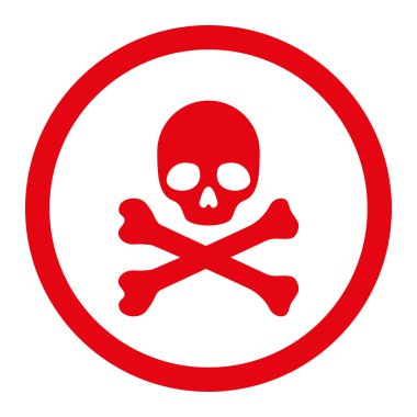 Ölüm yuvarlak vektör simgesi