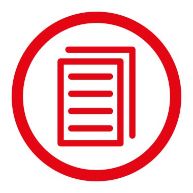 Kopya belge yuvarlak vektör simgesi