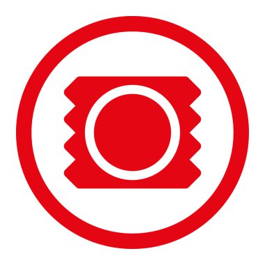 Prezervatif yuvarlak vektör simgesi