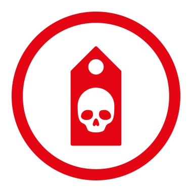 Ölüm kupon yuvarlak vektör simgesi