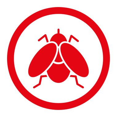 Sinek yuvarlak vektör simgesi