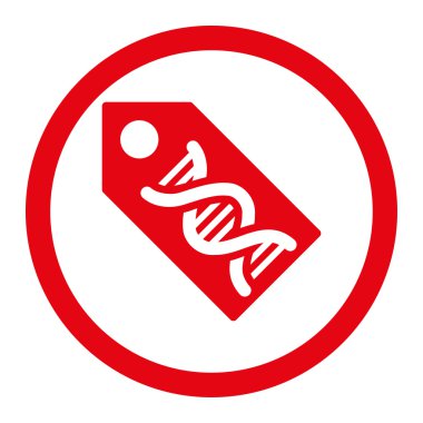 DNA işaret yuvarlak vektör simgesi