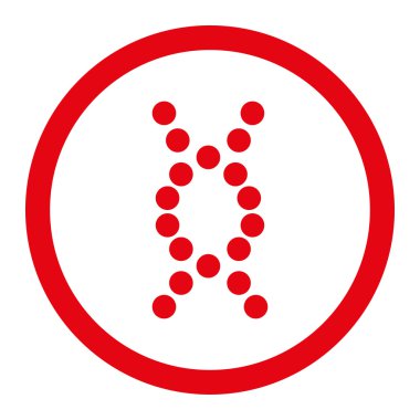 DNA sarmal yuvarlak vektör simgesi