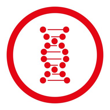 DNA sarmal yuvarlak vektör simgesi