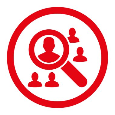 Hastalar yuvarlak vektör simge keşfetmek