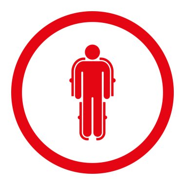 Dış iskelet yuvarlak vektör simgesi