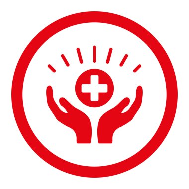 Tıbbi bakım yuvarlak vektör simgesi