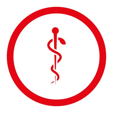 Tıbbi iğne yuvarlak vektör simgesi