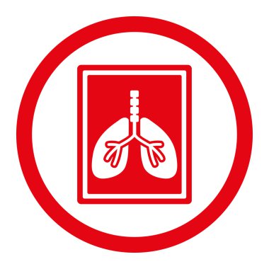 Akciğer röntgeni fotoğraf yuvarlak vektör simgesi