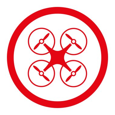 Nanocopter yuvarlak vektör simgesi