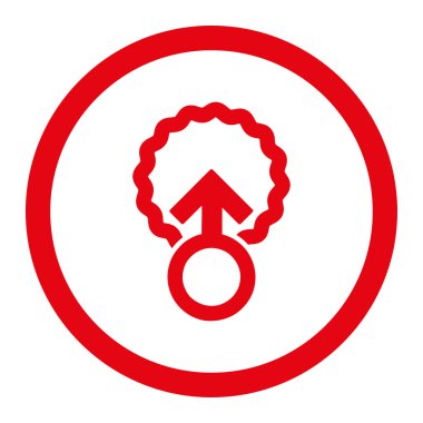 Ovum penetrasyon yuvarlak vektör simgesi