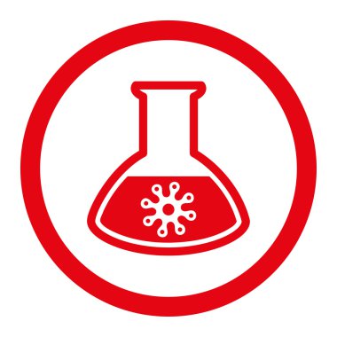 Virüs analiz yuvarlak vektör simgesi