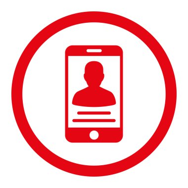 Hasta mobil hesap yuvarlak vektör simgesi