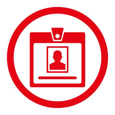 Kişi rozet yuvarlak vektör simgesi