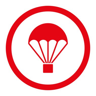 Paraşüt yuvarlak vektör simgesi
