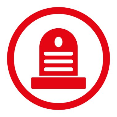 Mezar taşı yuvarlak vektör simgesi