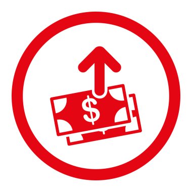 Para yuvarlak vektör simge harcamak