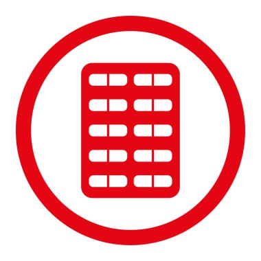 Hap Blister yuvarlak vektör simgesi