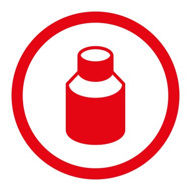 Phial yuvarlak vektör simgesi