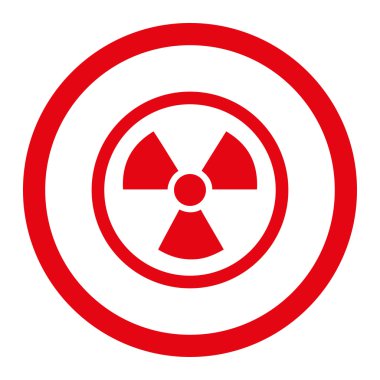 Radyasyon tehlike yuvarlak vektör simgesi