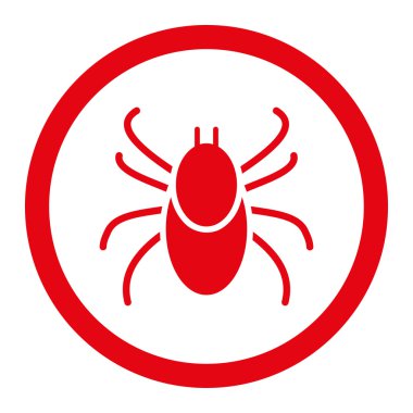 Mite yuvarlak vektör simgesi