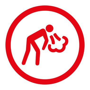 Yuvarlak vektör simge kusma