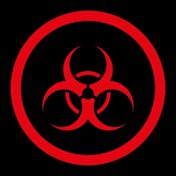 Biohazard Symbol abgerundetes Vektorsymbol — Stockvektor