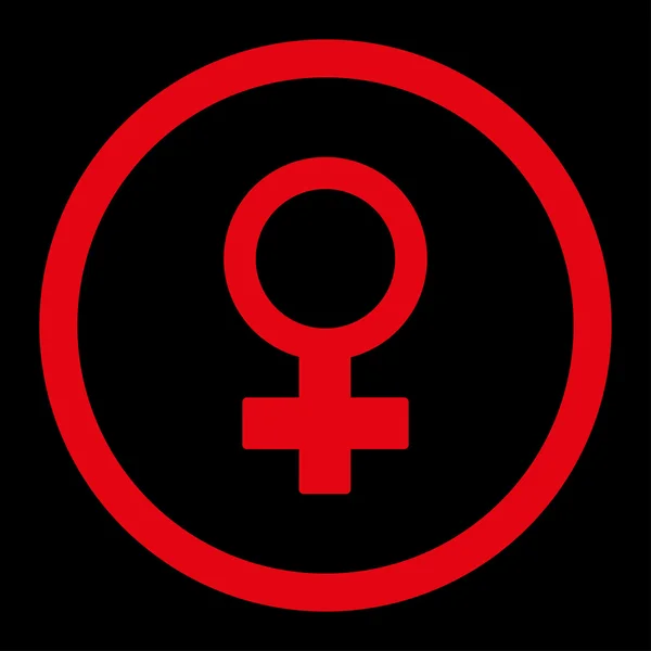 Símbolo femenino redondeado Vector icono — Vector de stock