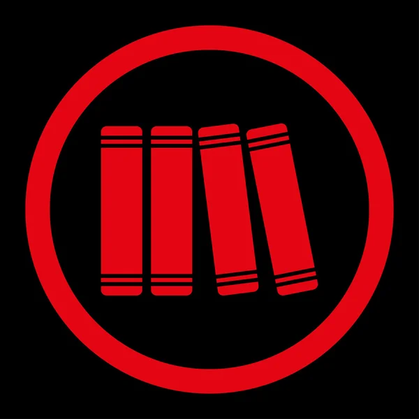 Библиотечные книги Круглая векторная икона — стоковый вектор