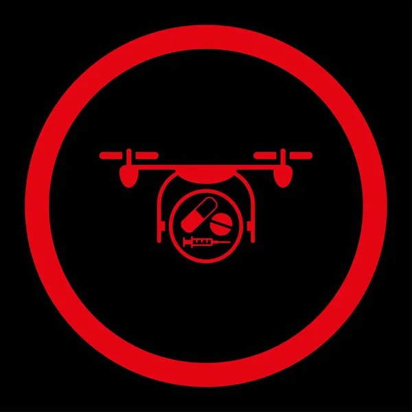 Medicação Quadcopter Rounded Vector Icon — Vetor de Stock