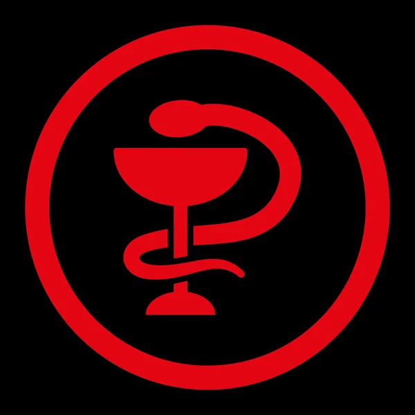 ヘビのカップの丸みを帯びたベクトルのアイコン — ストックベクタ