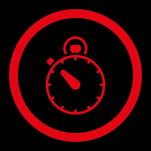 Stopwatch afgeronde Vector Icon — Stockvector